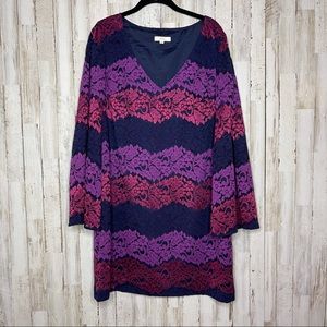 Trina Turk Large Revue Bell Sleeve Lace Dress